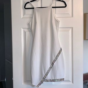 White and silver dress